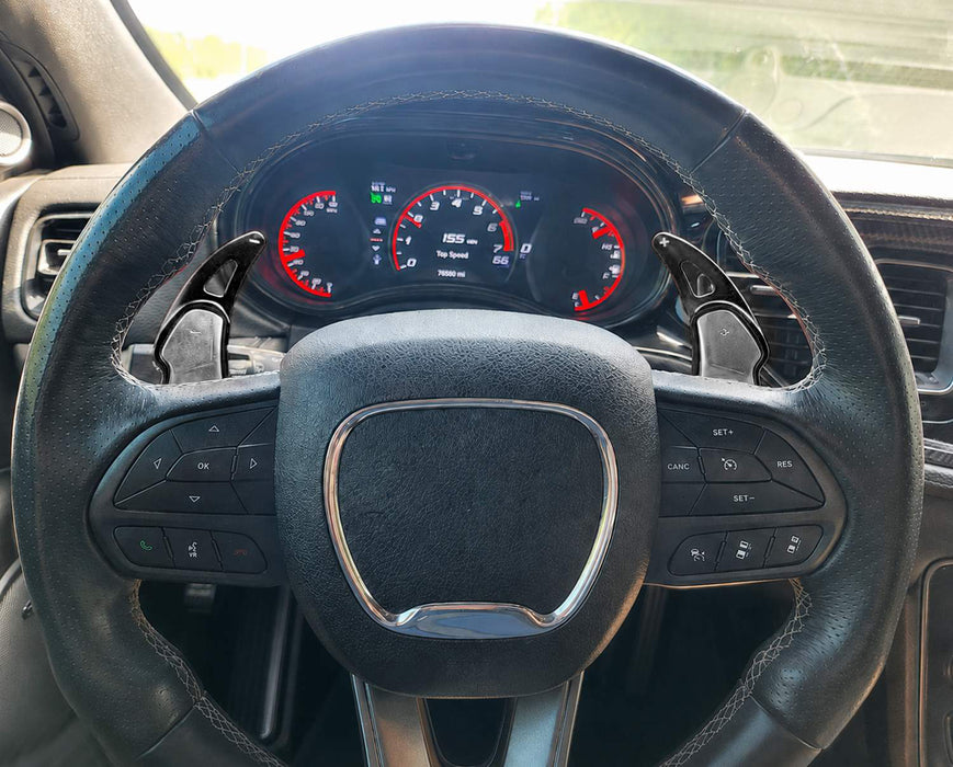 Black Larger Aluminum Paddle Shifters For Challenger Charger Durango SRT/Hellcat
