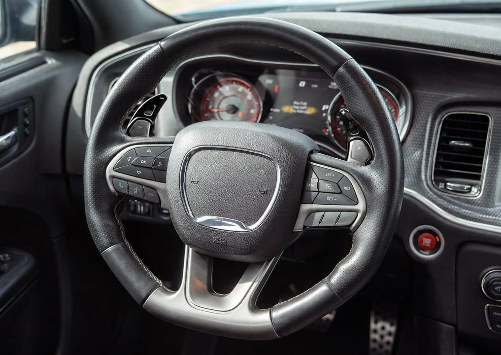 Black Larger Aluminum Paddle Shifters For Challenger Charger Durango SRT/Hellcat