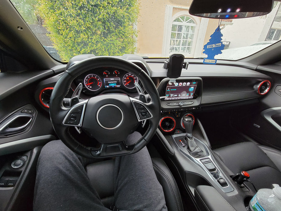 4pc Red Air Conditioner AC Vent Outer Ring Decoration Trims For Chevy 16+ Camaro