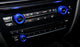 3pcs Blue AC Climate Control Radio Volume Knob Ring Covers For BMW 5 6 7 Series