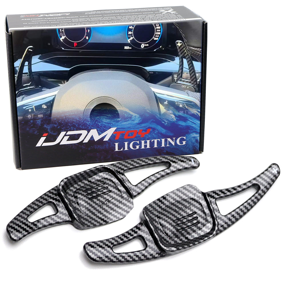 Twill-Weave Carbon Large Steering Wheel Paddle Shift For VW MK8 Golf/GTI Jetta