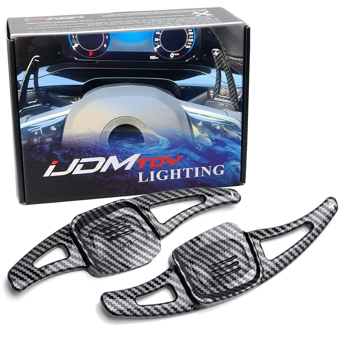 Twill-Weave Carbon Large Steering Wheel Paddle Shift For VW MK8 Golf/GTI Jetta