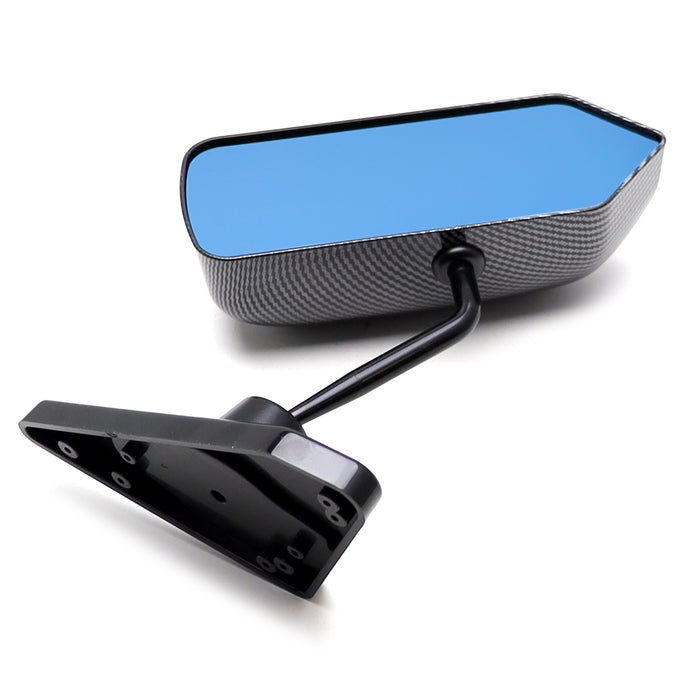 Universal F1 Style Side Mirrors w/Blue Glass For Acura Honda Mazda Subaru Toyota