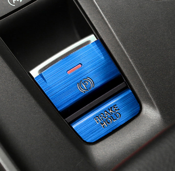 Blue Aluminum Hand Brake Release Button Decoration Cover For 18-22 Honda Accord