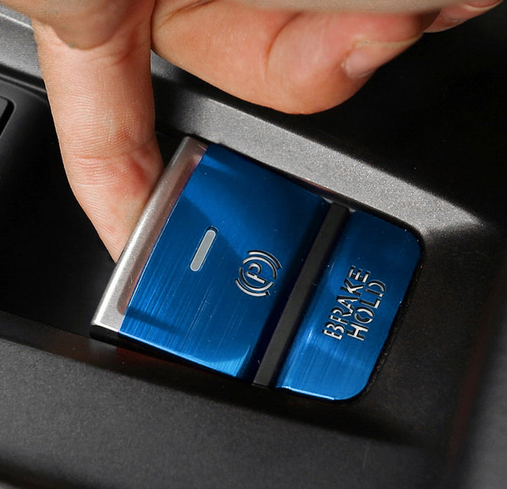 Blue Aluminum Hand Brake Release Button Decoration Cover For 18-22 Honda Accord