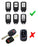 Black/Red Carbon Pattern Hard Key Cover For Honda Accord Civic CR-V HR-V Odyssey