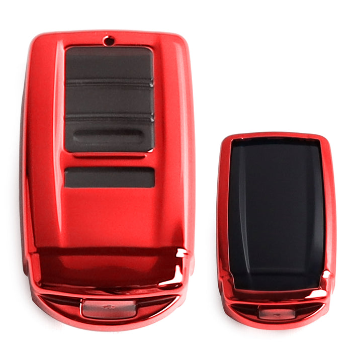 Red TPU Key Fob Protective Case w/Face Panel Cover For Acura ILX RLX TLX RDX MDX