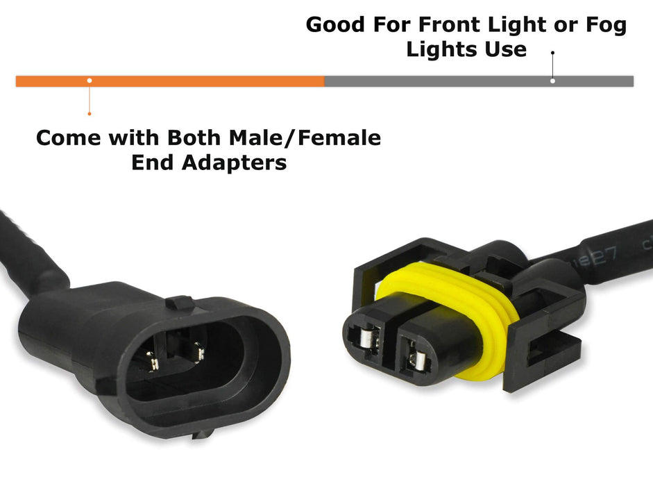 H11 H8 H9 Extension Wiring Harness Sockets Wire For Headlights or Fog Lights