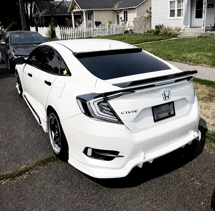 OE-Spec Clear Rear Bumper Reflector Lens Assy For 2016-21 10th Gen Honda Civic