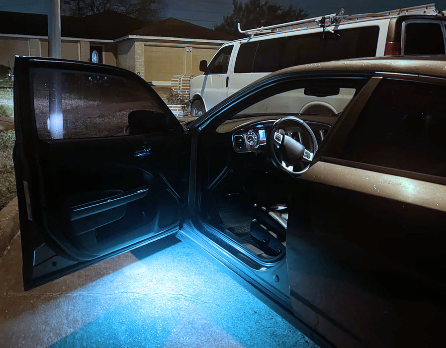 Ice Blue Full LED Door Footwell Lights For Dodge Charger Challenger Chrysler 300
