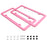 2pc Premium Pink Slim 2-Hole License Plate Frame with Screws/Fasteners and Caps