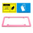 2pc Premium Pink Slim 2-Hole License Plate Frame with Screws/Fasteners and Caps