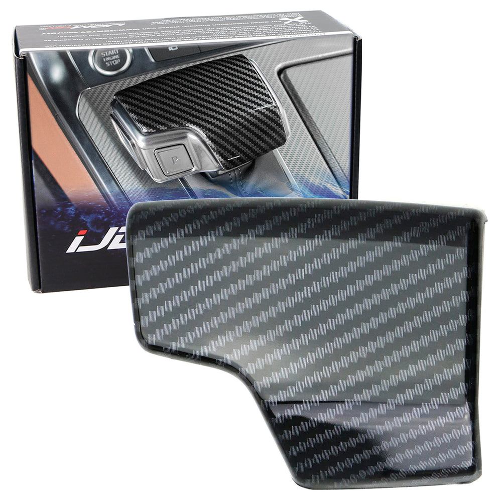 Black Carbon Fiber Pattern Shift Knob Cover Shell For 19-up Audi A6 S6 A7 S7 Q8