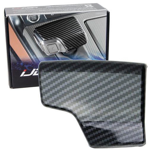 Black Carbon Fiber Pattern Shift Knob Cover Shell For 19-up Audi A6 S6 A7 S7 Q8