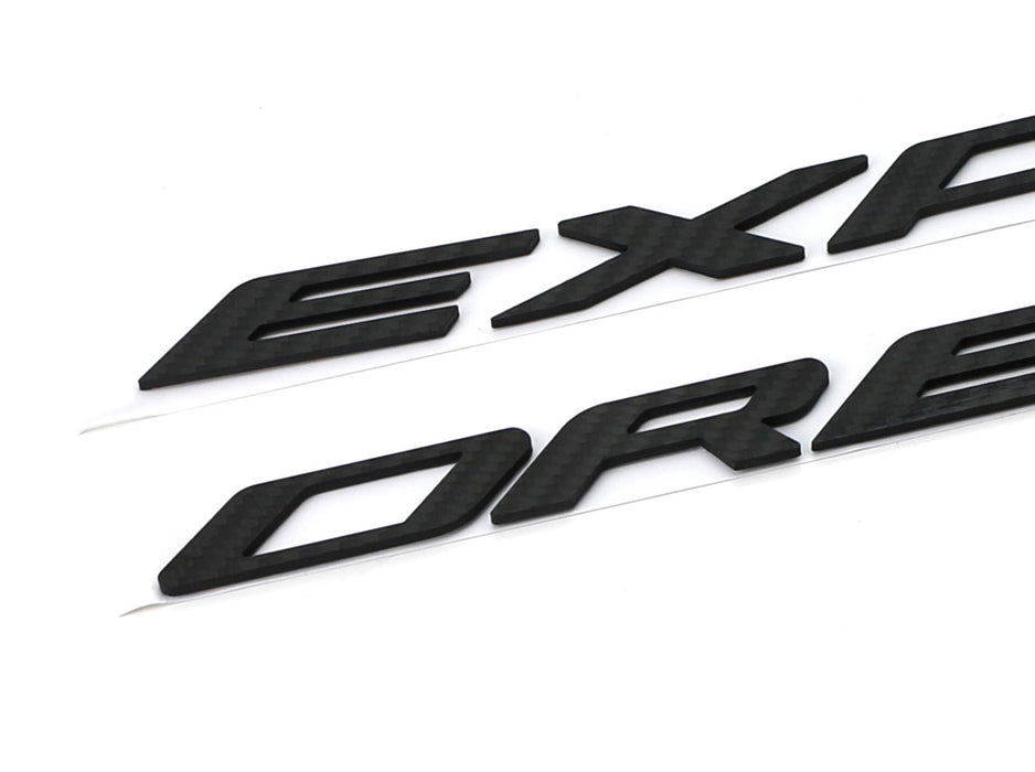 Matte Black Finish 3D Raised Font Hood Letter Pieces For 2011-up Ford Explorer