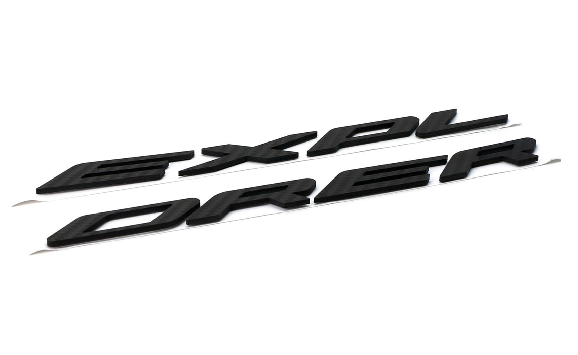 Matte Black Finish 3D Raised Font Hood Letter Pieces For 2011-up Ford Explorer