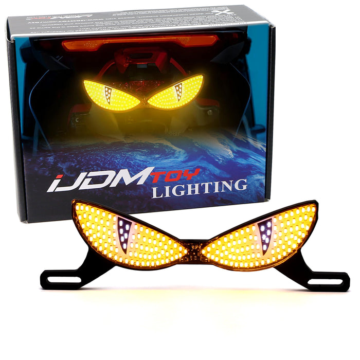 Universal Amber LED Strobe "Owl Eye" Lighting Kit for Motorcycle, ATV, Dirt Bike
