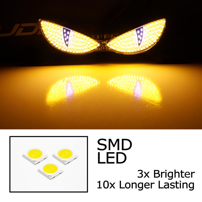 Universal Amber LED Strobe "Owl Eye" Lighting Kit for Motorcycle, ATV, Dirt Bike