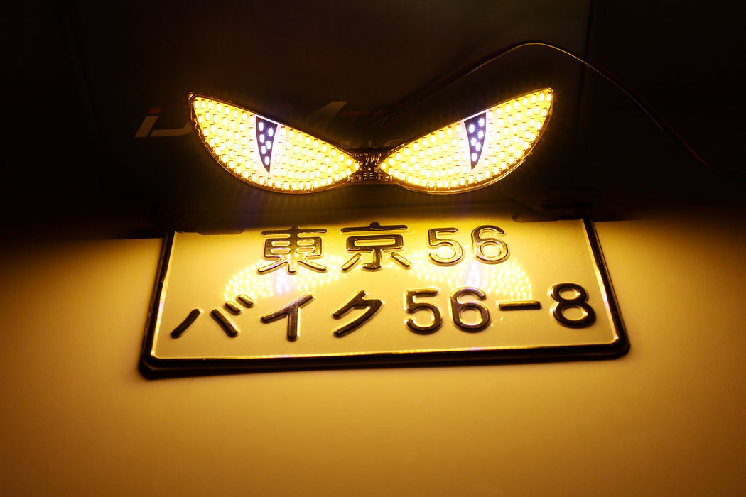 Universal Amber LED Strobe "Owl Eye" Lighting Kit for Motorcycle, ATV, Dirt Bike