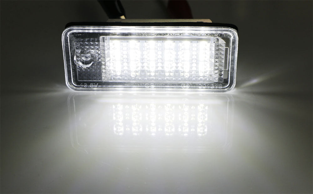 Xenon White Error Free LED License Plate Lights Lamps For Audi A3 A4 A6 S6 A8 Q7