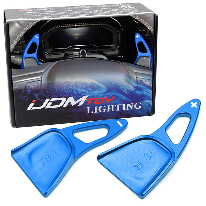Sports Blue Large Paddle Shifter Extensions For 22-25 Chevy Silverado GMC Sierra