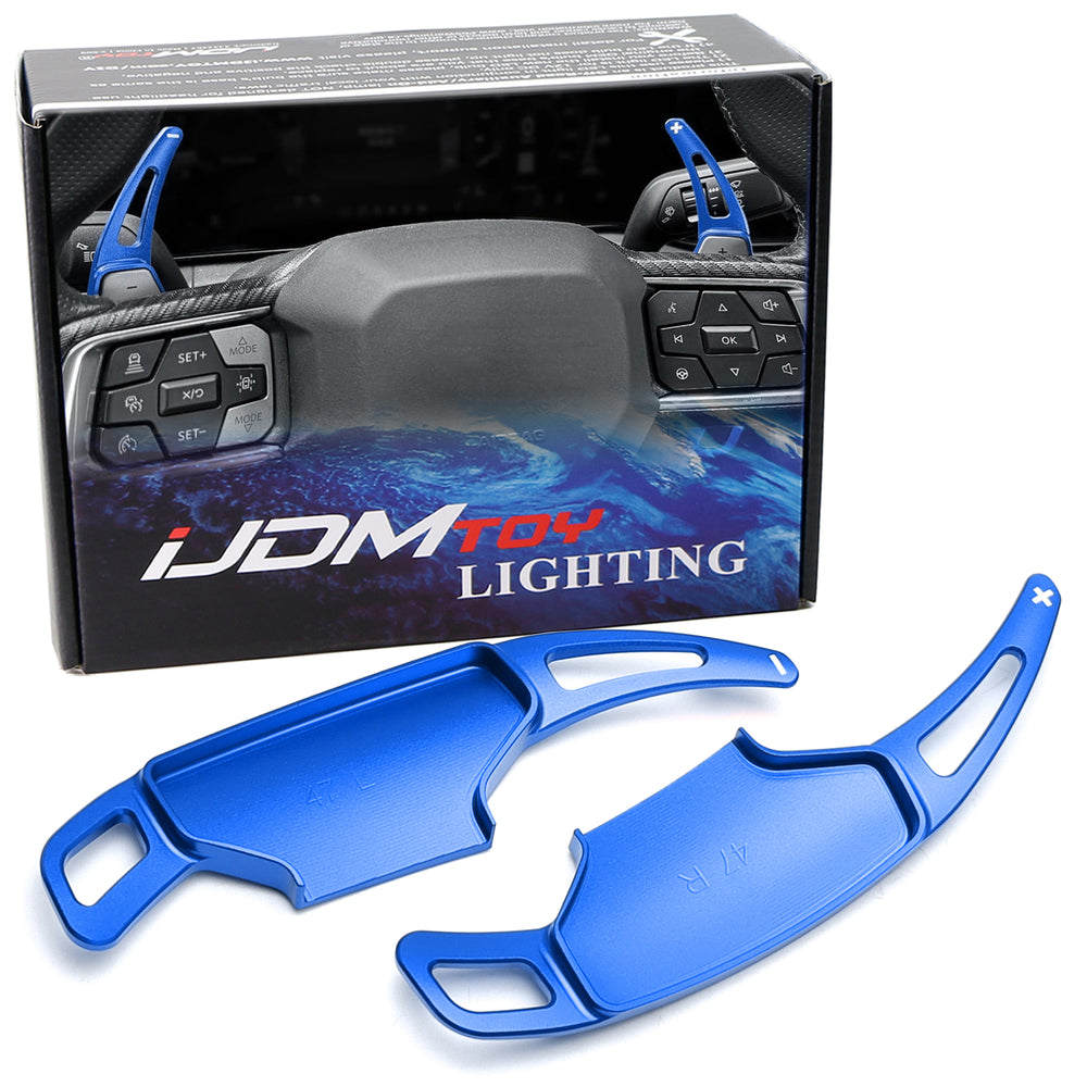 Blue Aluminum Larger Performance Paddle Shifter Extensions For 24+ Ford Mustang