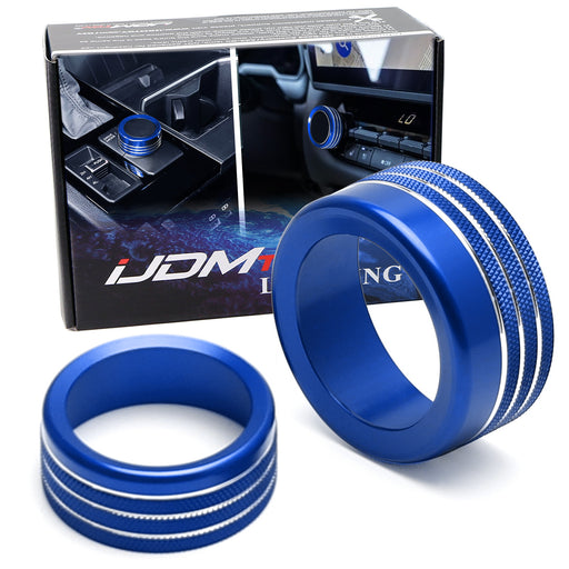 2 TRD Blue Driving Mode & Volume Knob Covers For 22-up Tundra/Sequoia 14" Screen