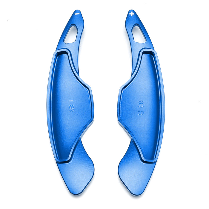 Sports Blue Aluminum Larger Steering Wheel Paddle Shift For Cadillac ATS CT6 XT5