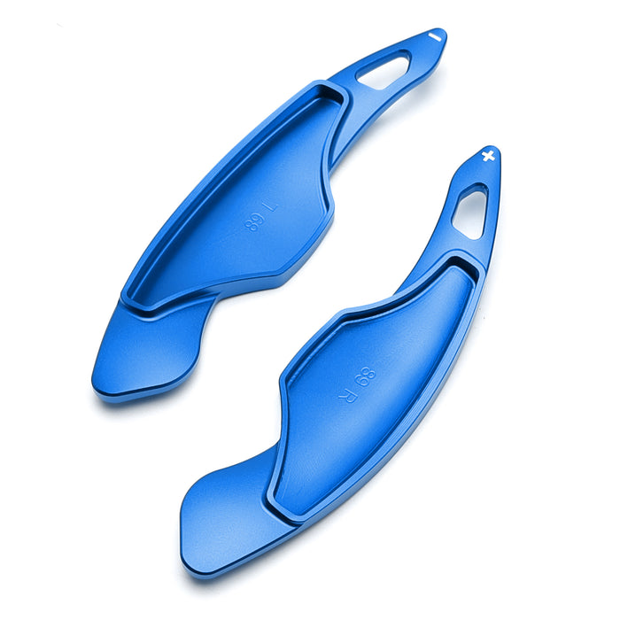 Sports Blue Aluminum Larger Steering Wheel Paddle Shift For Cadillac ATS CT6 XT5