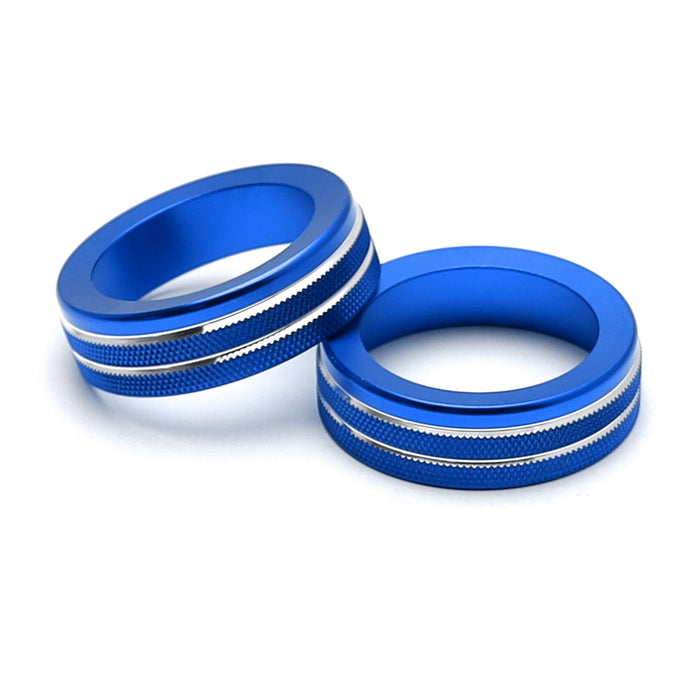 Blue Center Dash Stereo Radio Vol Tune Switch Knob Cover For Ford 20-24 Explorer