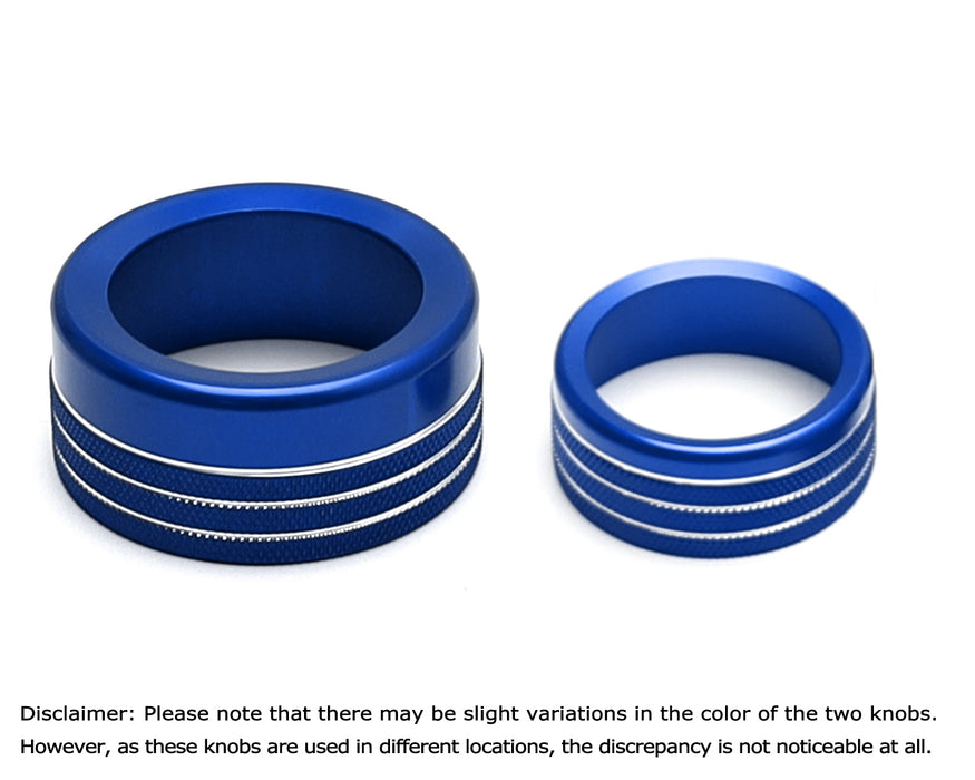 2 TRD Blue Driving Mode & Volume Knob Covers For 22-up Tundra/Sequoia 14" Screen
