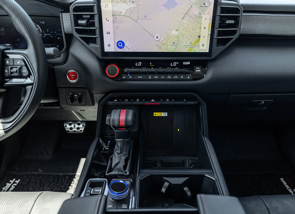 2 TRD Blue Driving Mode & Volume Knob Covers For 22-up Tundra/Sequoia 14" Screen