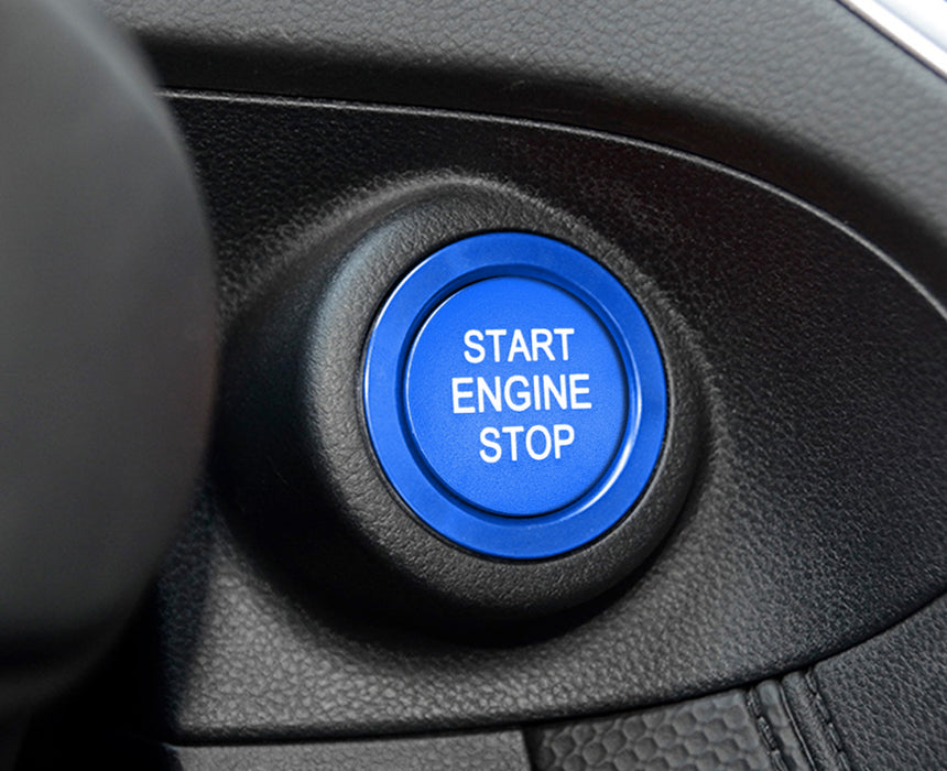 Sports Blue Engine Push Start Cover w/Ring Trim For 2022+ Subaru BRZ Toyota GR86
