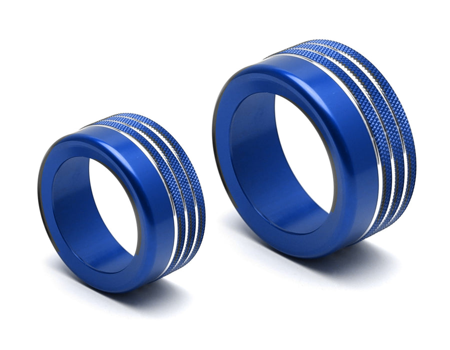 2 TRD Blue Driving Mode & Volume Knob Covers For 22-up Tundra/Sequoia 14" Screen