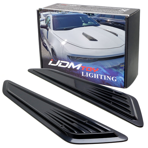 Gloss Black Hood Air Vent Style Decoration Trims  For Chevy 2016-2023 Camaro