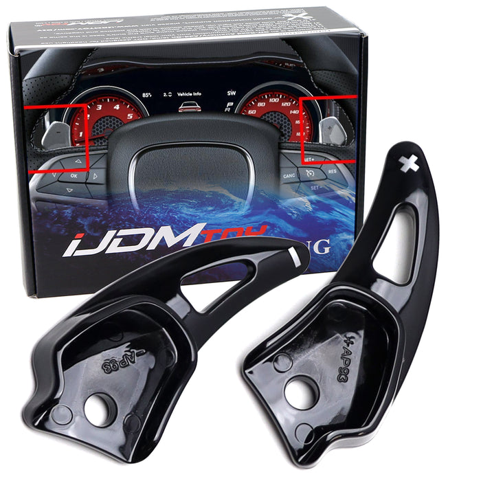 Gloss Black Larger Paddle Shifters For Challenger Charger Durango SRT/Hellcat