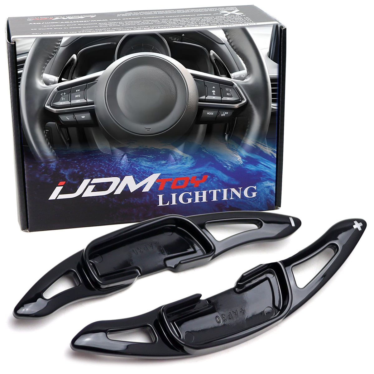 Gloss Black Finish Steering Wheel Paddle Shifter For Mazda 3 6 CX
