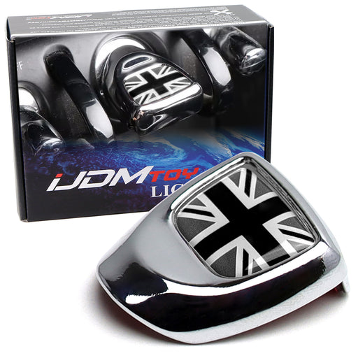 Black/White UK Union Jack Design Engine Start Push Start Cap Cover For Gen3 MINI