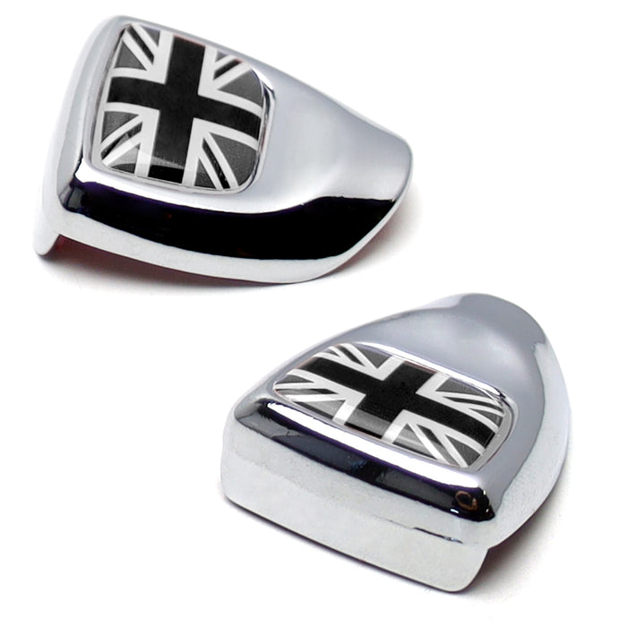 Black/White UK Union Jack Design Engine Start Push Start Cap Cover For Gen3 MINI