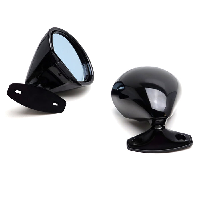 Retro Style Blue Glass Door Wing Rear View Mirrors For Mazda Miata & Universal