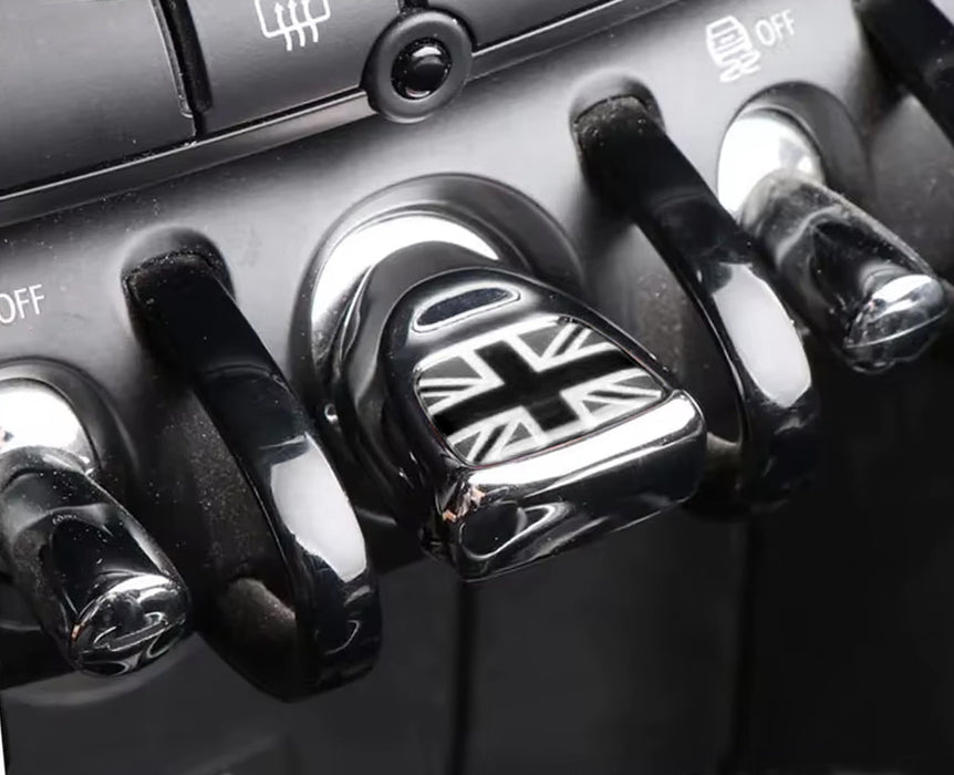 Black/White UK Union Jack Design Engine Start Push Start Cap Cover For Gen3 MINI