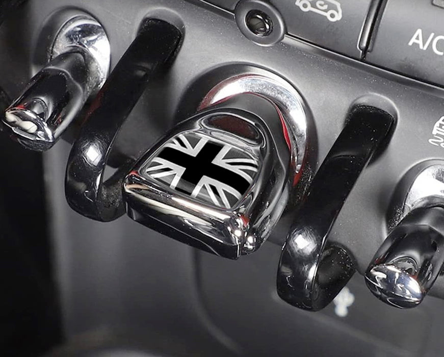 Black/White UK Union Jack Design Engine Start Push Start Cap Cover For Gen3 MINI