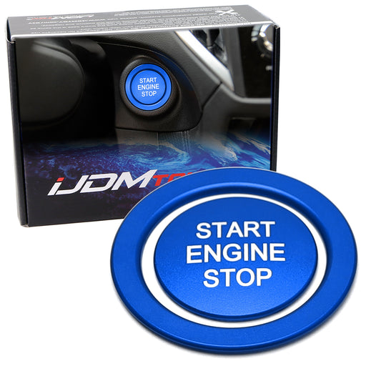 Sports Blue Engine Push Start Cover w/Ring Trim For 2022+ Subaru BRZ Toyota GR86