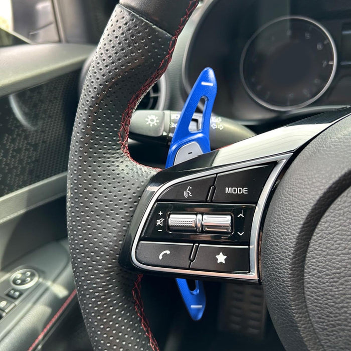 Sports Blue Aluminum Larger Paddle Shifter Extension For Kia 2022-2024 Forte K3