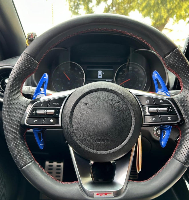 Sports Blue Aluminum Larger Paddle Shifter Extension For Kia 2022-2024 Forte K3