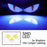 Universal Blue LED Strobe "Owl Eye" Lighting Kit for Motorcycle, ATV, Dirt Bike