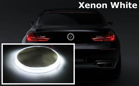 (1) 82mm Xenon White Emblem LED Background Light For BMW 1 3 5 7 Series X3 X5 X6