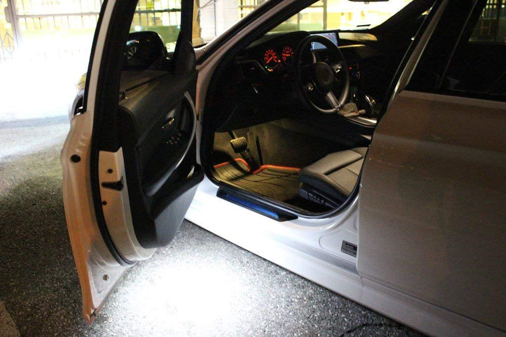 White 50mm Full LED Door Courtesy Footwell Lights For BMW 1 3 4 Series G20 G22