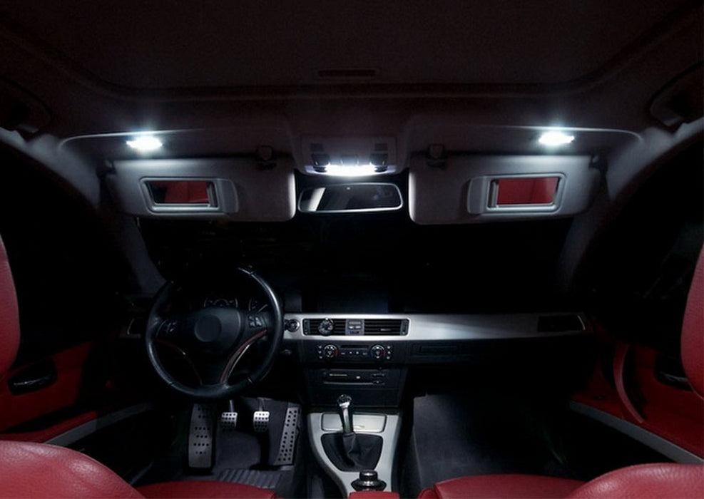 (2) White Full LED Sunvisor Vanity Mirror Lamps For BMW E88 E93 F32 1 3 4 Series