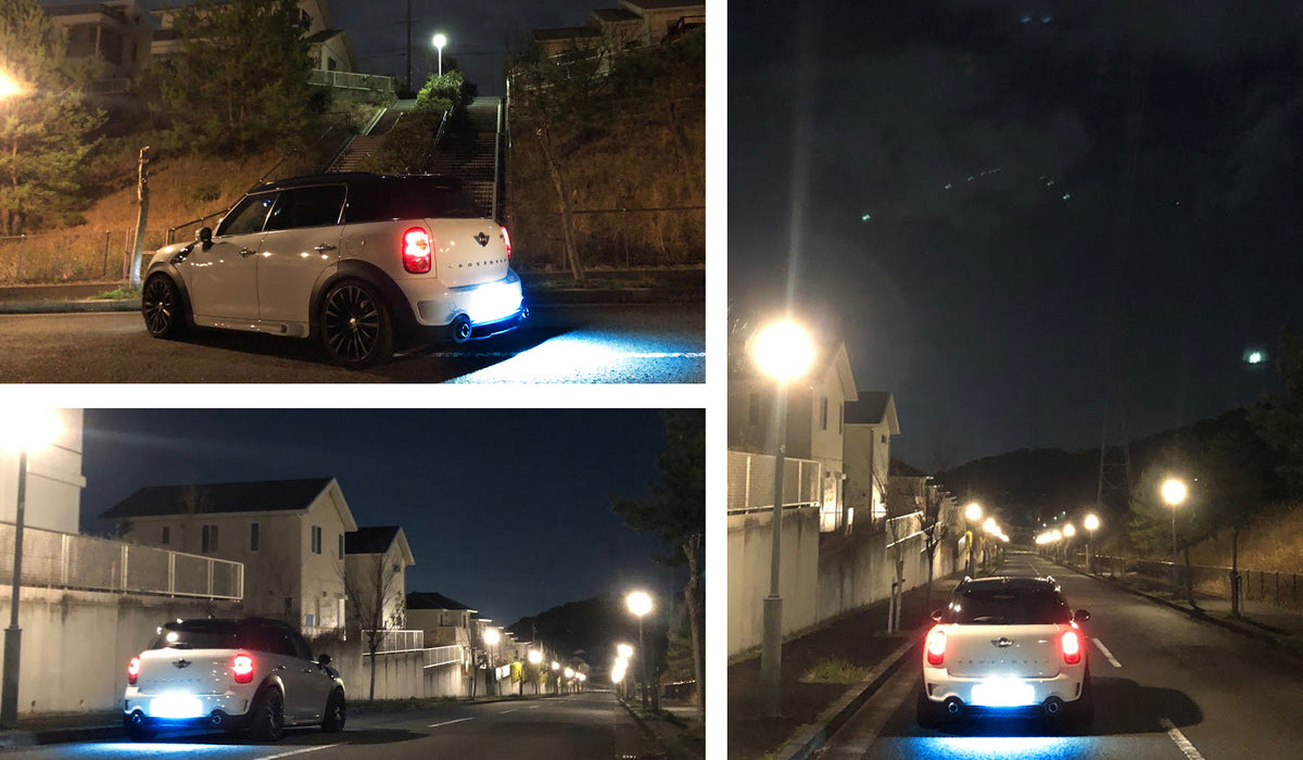 Aqua Ice Blue Full LED License Plate Lights For MINI Clubman Countryman Paceman